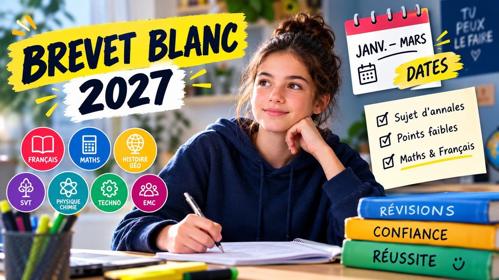 Brevet blanc 2027 dates matières conseils